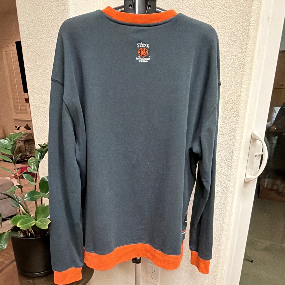 Tito's Handmade Vodka Men's 3XL Gray Orange Pullover Ugly Christmas Sweater - Picture 3 of 8